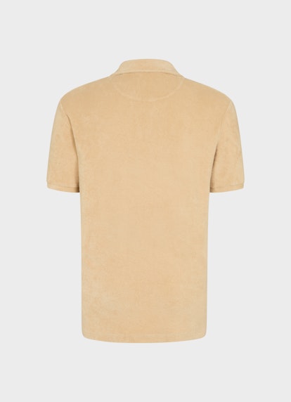 Coupe Regular Fit T-shirts Polo en tissu éponge camel