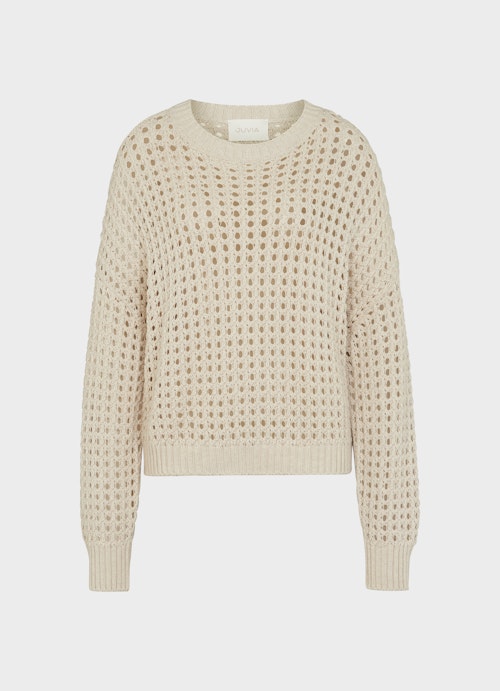 Casual Fit Knitwear Curly knit - Sweater almond milk