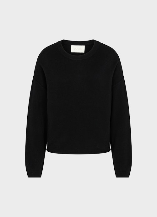 Oversized Fit Knitwear Cashmere Blend - Pullover black