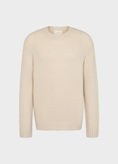 Casual Fit Strick Strick Pullover almond milk