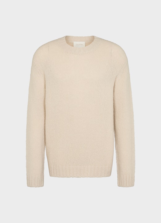 Casual Fit Strick Strick Pullover almond milk