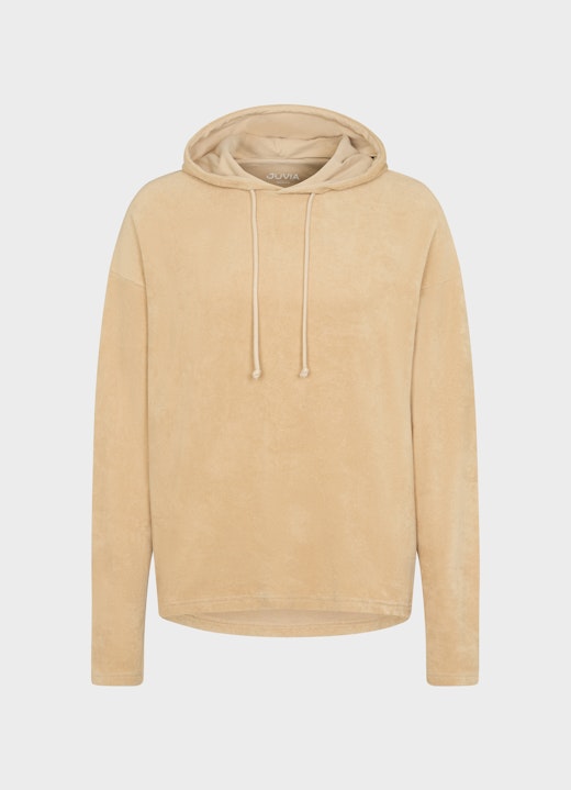 Casual Fit Sweater Frottee - Hoodie camel