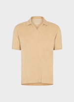 Coupe Regular Fit T-shirts Polo en tissu éponge camel