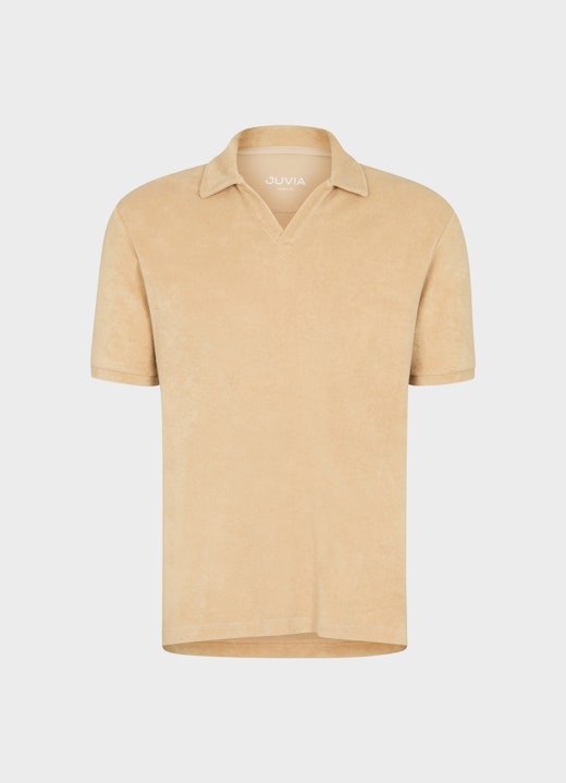 Regular Fit T-Shirts Frottee - Poloshirt camel