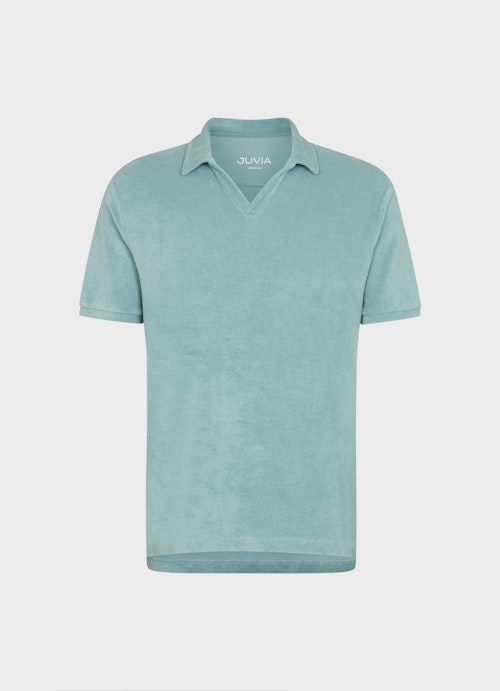 Coupe Regular Fit T-shirts Polo en tissu éponge slate green