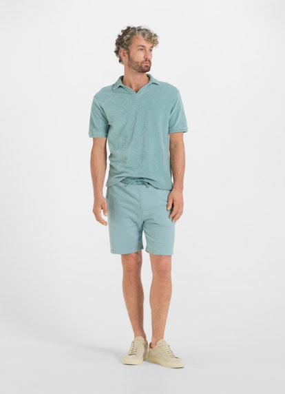 Slim Fit Shorts Frottee - Shorts slate green