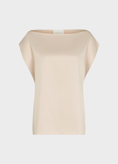 Coupe Regular Fit Hauts Satin - Shirt almond milk