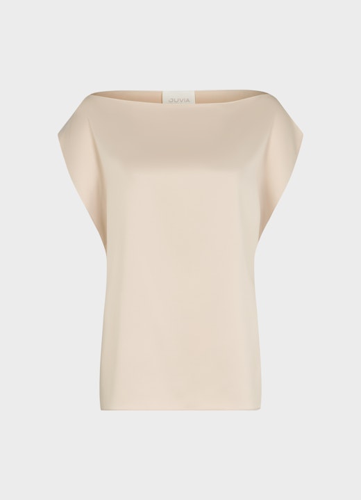 Regular Fit Tops Satin - Shirt almond milk