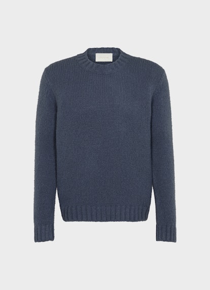 Casual Fit Strick Strick Pullover blue indigo