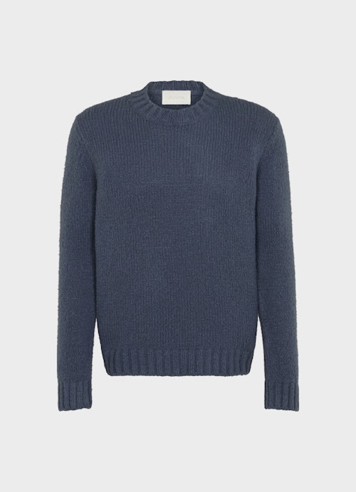 Casual Fit Strick Strick Pullover blue indigo