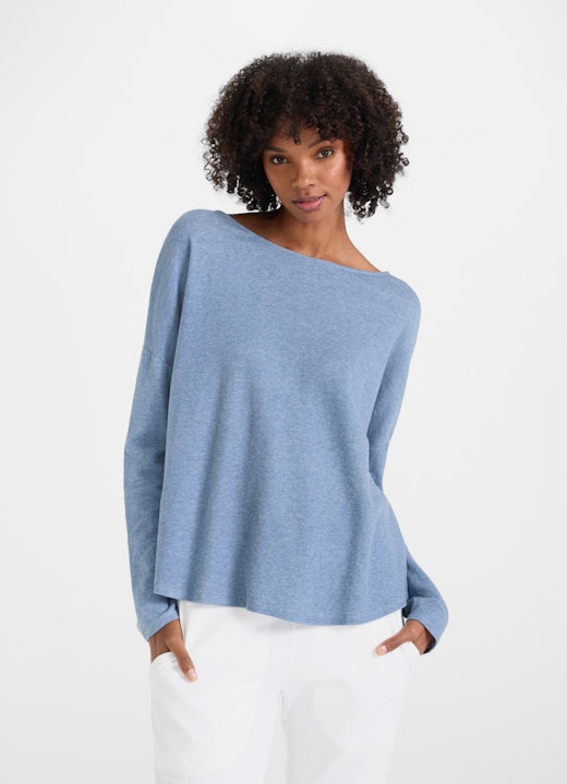 Loose Fit Sweaters Cashmix - Sweater denim melange