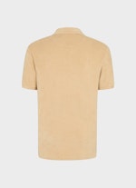 Coupe Regular Fit T-shirts Polo en tissu éponge camel