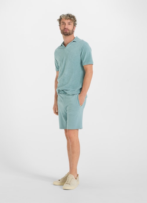 Slim Fit Shorts Frottee - Shorts slate green