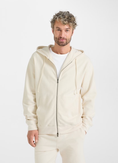 Regular Fit Jacken Hoodie - Sweatjacke eggshell