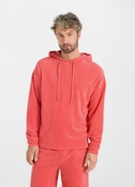 Casual Fit Sweater Frottee - Hoodie fiery pink