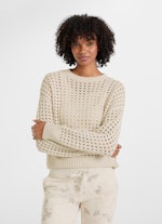 Casual Fit Strick Lockstrick - Pullover almond milk