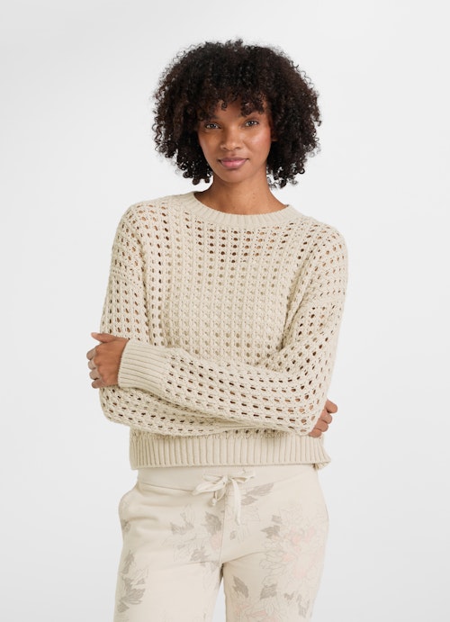 Casual Fit Knitwear Curly knit - Sweater almond milk