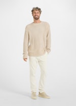 Casual Fit Strick Strick Pullover almond milk