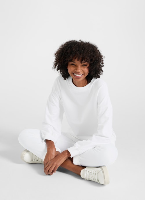 Oversized Fit Sweatshirts Sweatshirt with puffy sleeves white