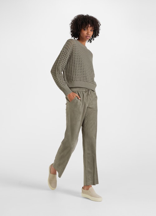 Casual Fit Pants Tech Velours - Pants moon rock