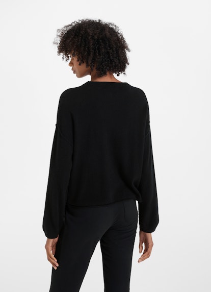 Oversized Fit Knitwear Cashmere Blend - Pullover black