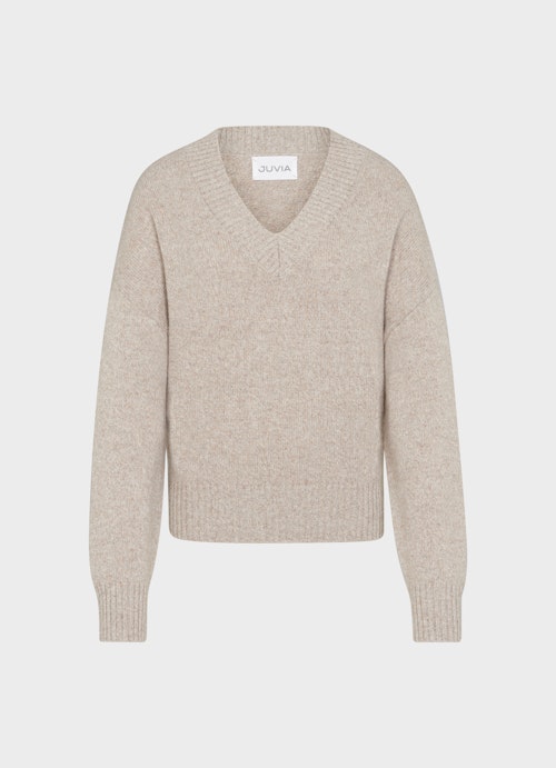 Casual Fit Knitwear Cashmere Blend - Pullover dusty taupe mel.