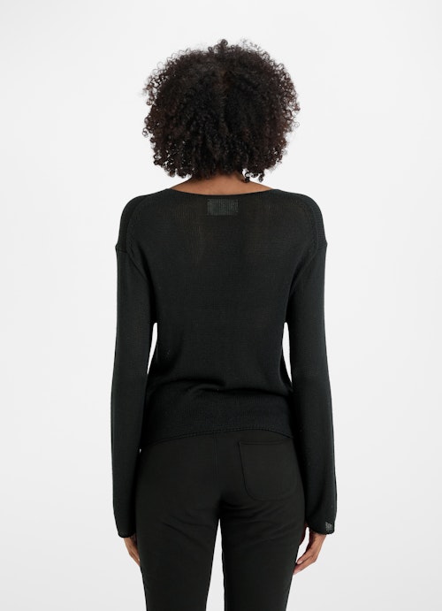 Coupe Regular Fit Pull-over Viskose Blend - Sweater black