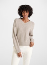 Casual Fit Strick Cashmere Blend - Pullover dusty taupe mel.