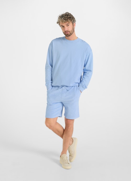 Slim Fit Shorts Frottee - Shorts marina blue