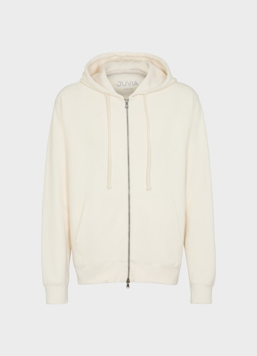 Regular Fit Jackets Hoodie - Sweatjacket eggshell