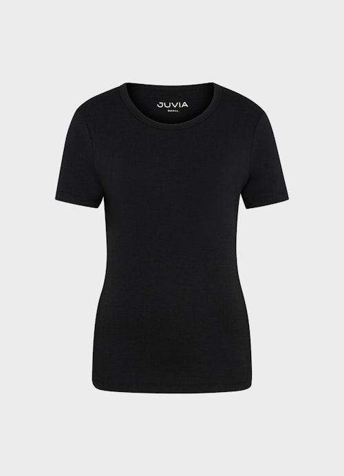 Slim Fit T-shirts Jersey Modal - T-Shirt black