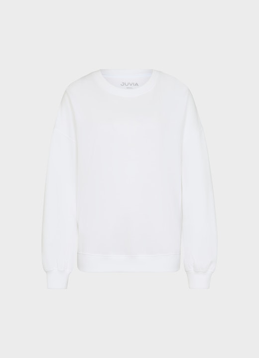 Oversized Fit Sweatshirts Sweatshirt with puffy sleeves white