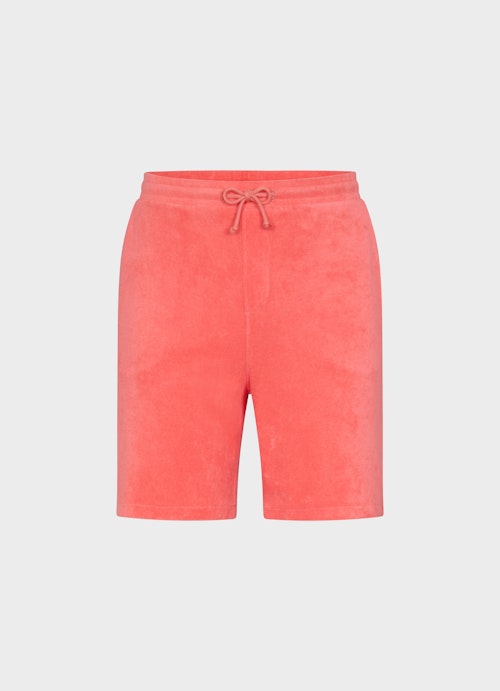 Slim Fit Shorts Frottee - Shorts fiery pink