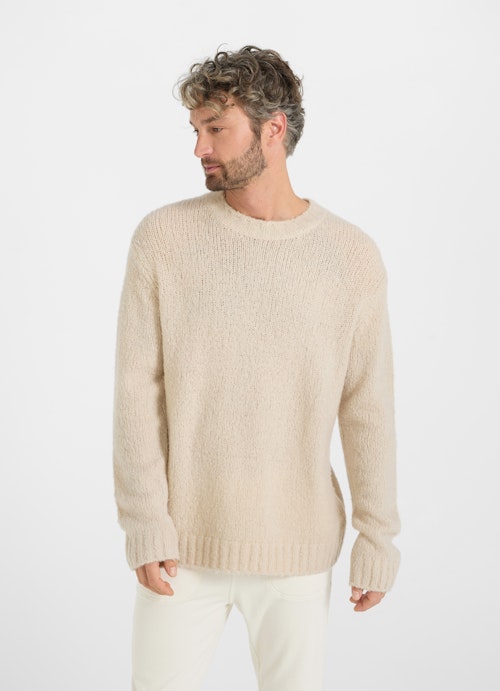 Casual Fit Strick Strick Pullover almond milk