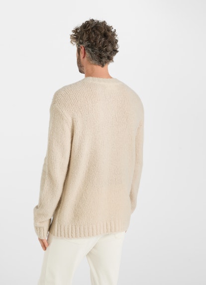 Casual Fit Strick Strick Pullover almond milk