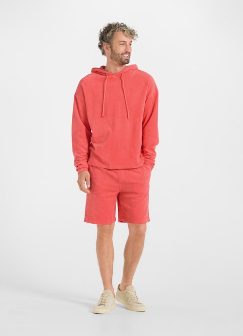 Casual Fit Sweaters Terry cloth - Hoodie fiery pink