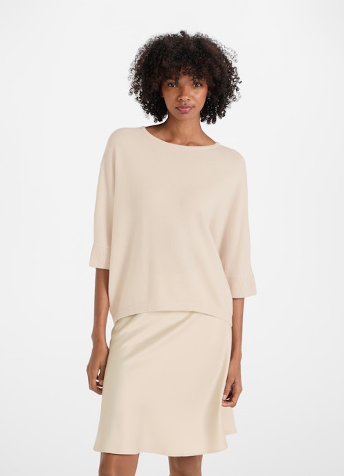 Oversized Fit Knitwear Cashmere Blend - Pullover almond milk