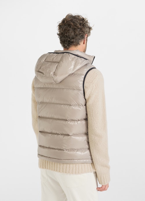 Regular Fit Vests Down - Vest olive grey