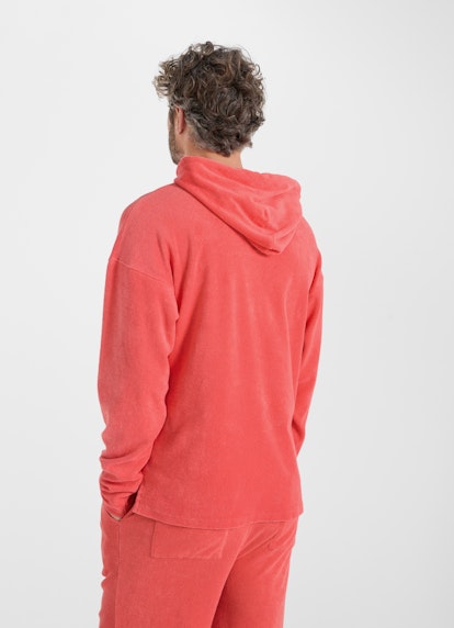 Casual Fit Sweater Frottee - Hoodie fiery pink