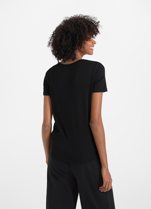 Coupe Slim Fit T-shirts Jersey Modal - T-Shirt black