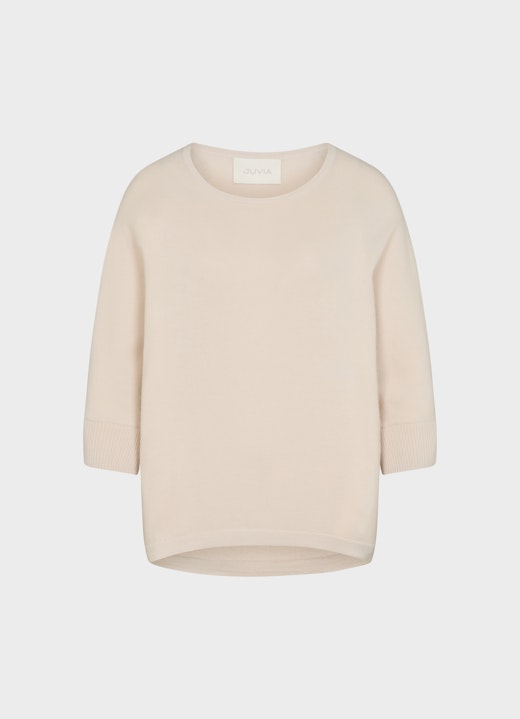 Oversized Fit Strick Cashmere Blend - Pullover almond milk