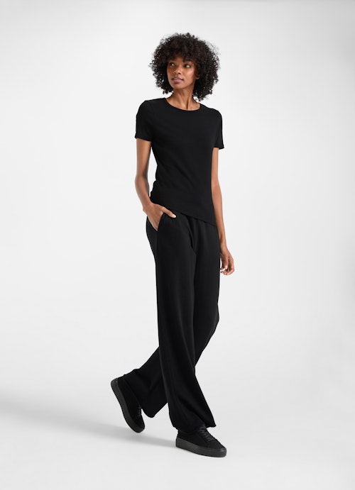 Coupe Slim Fit T-shirts Jersey Modal - T-Shirt black