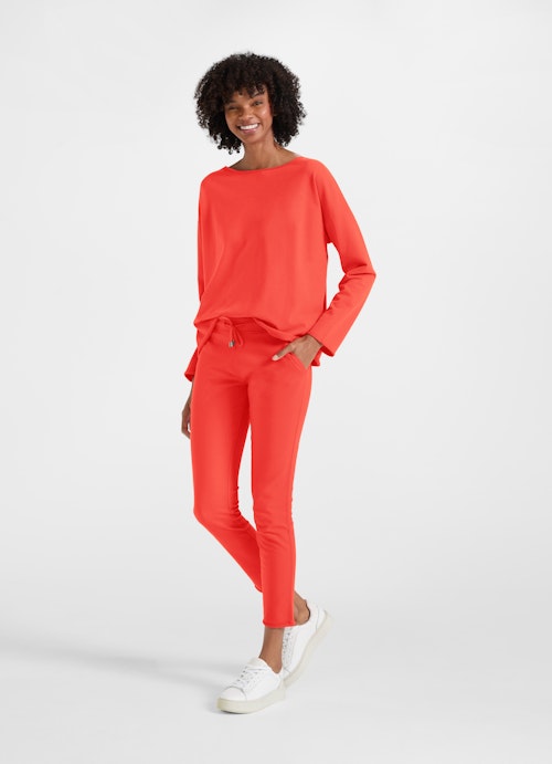 High Waist Fit Pants Slim Fit - Sweatpants poppy red