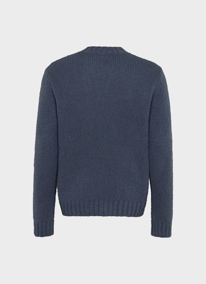 Casual Fit Strick Strick Pullover blue indigo