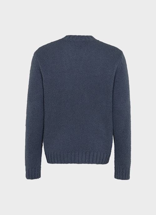 Regular Fit Strick Strick Pullover blue indigo