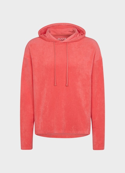 Casual Fit Sweater Frottee - Hoodie fiery pink