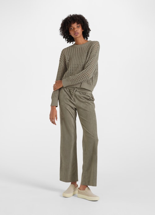 Casual Fit Hosen Tech Velours - Hose moon rock