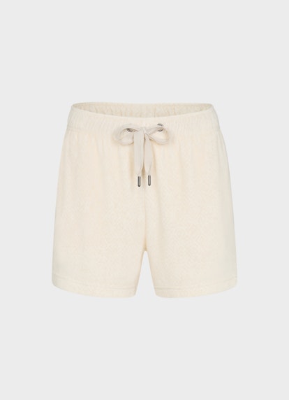 Medium Length Shorts Samt - Shorts eggshell