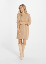 Regular Fit Strick Cashmere Blend - Kleid camel