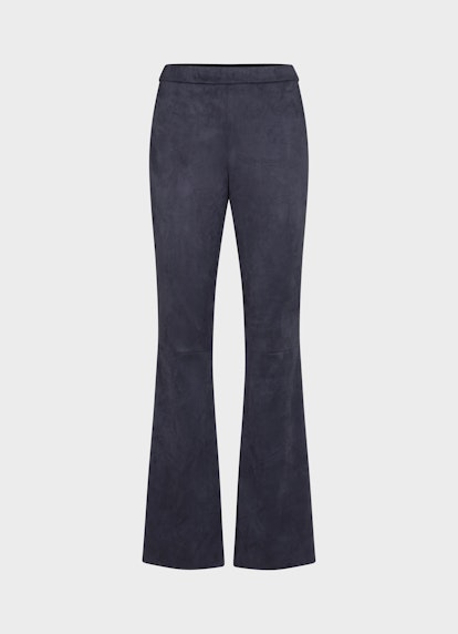 Wide Leg Fit Hosen Tech Velours - Bootcut Hose navy